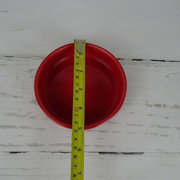 New Rae Dunn "Merry Catmas" Cat Pet Dish Feeding Bowl Red Farmhouse Ceramic - Picture 6 of 8